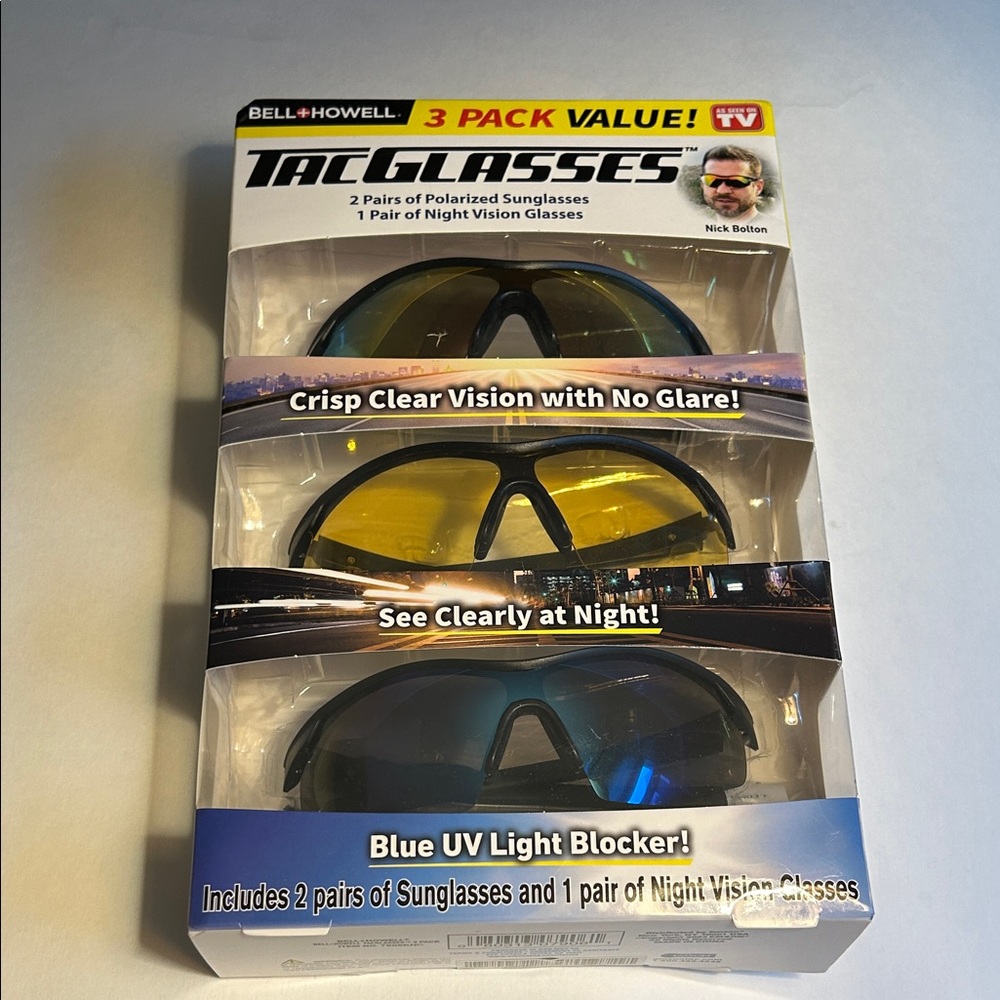 Tac Glasses - Black and Yellow Polarized Wearable🎄🎄🎄🎅